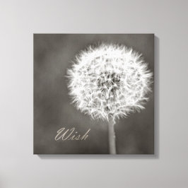 Geïnspireerd Wish Dandelion Canvas Afdruk