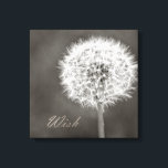 Geïnspireerd Wish Dandelion Canvas Afdruk<br><div class="desc">Geïnspireerde Wish Dandelion in zwart-wit</div>