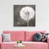 Geïnspireerd Wish Dandelion Canvas Afdruk (Insitu (Woonkamer))