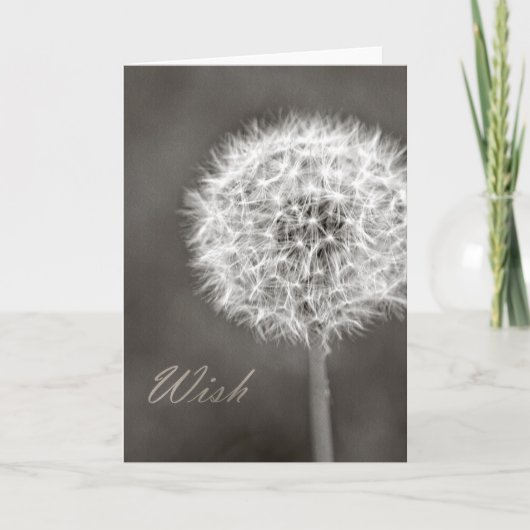 Geïnspireerd Wish Dandelion Kaart (Voorkant)