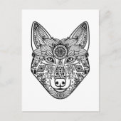 Geïnspireerd Wolfhoofd Briefkaart (Voorkant)