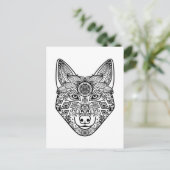 Geïnspireerd Wolfhoofd Briefkaart (Staand voorkant)