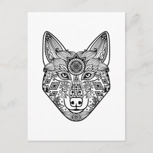 Geïnspireerd Wolfhoofd Briefkaart