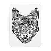 Geïnspireerd Wolfhoofd Magneet (Verticaal)