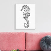 Geïnspireerd Zee Paard 6 Canvas Afdruk (Insitu (Woonkamer))
