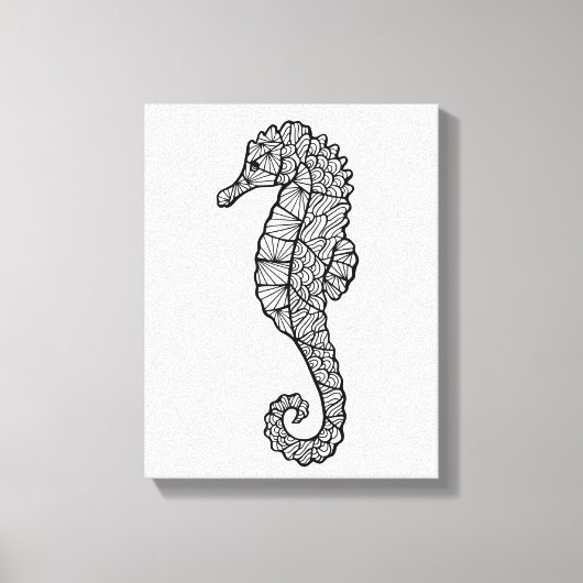 Geïnspireerd Zee Paard 6 Canvas Afdruk (Voorkant)