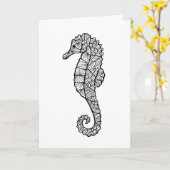 Geïnspireerd Zee paard Kaart (Gele Bloem)