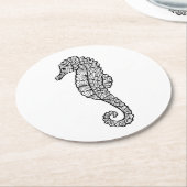 Geïnspireerd Zee paard Ronde Kartonnen Onderzetter (Gebogen)