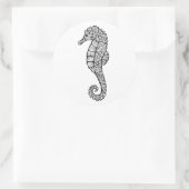 Geïnspireerd Zee paard Ronde Sticker (Tas)