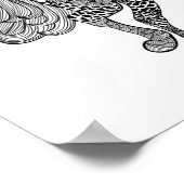 Geïnspireerd zwart paard 2 poster (Hoek)