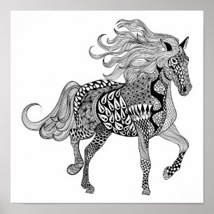 Geïnspireerd zwart paard 2 poster