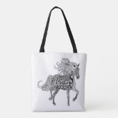 Geïnspireerd zwart paard 2 tote bag (Achterkant)