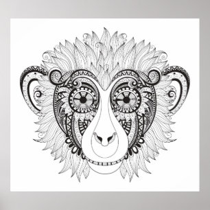 Geïnspireerde aap 2 poster