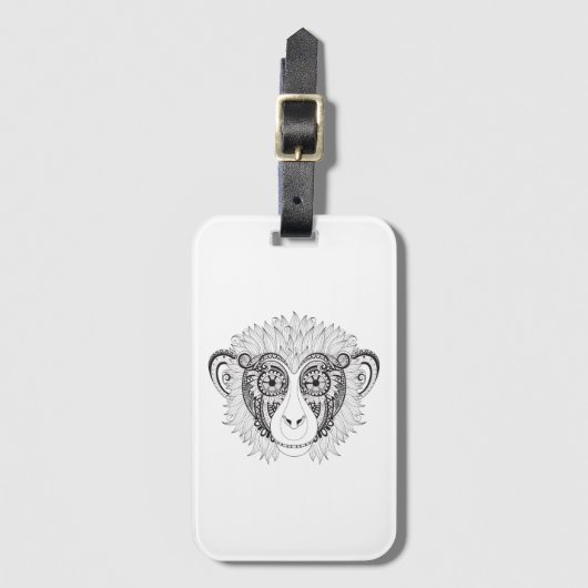 Geïnspireerde aap bagagelabel (Voorkant (verticaal))