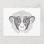 Geïnspireerde aap briefkaart (Voorkant)