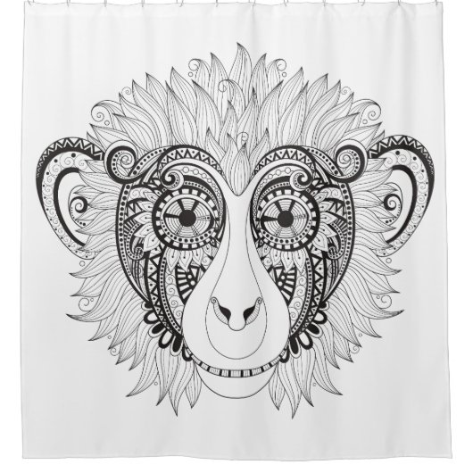 Geïnspireerde aap douchegordijn (Voorkant)