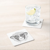 Geïnspireerde aap kartonnen onderzetters (Insitu)