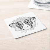 Geïnspireerde aap kartonnen onderzetters (Schuin)