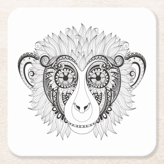 Geïnspireerde aap kartonnen onderzetters (Voorkant)