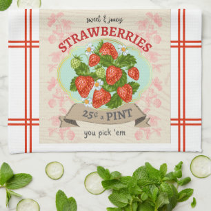  geïnspireerde aardbei theedoek