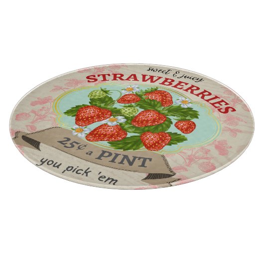  geïnspireerde aardbeironde snijplank (Hoek)