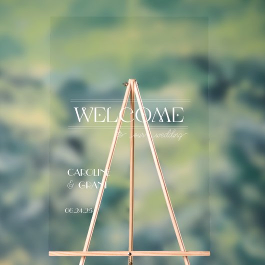 -geïnspireerde Acryl bruiloft welkomstbord Acryl Bord (Neutraal)