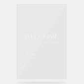 -geïnspireerde Acryl bruiloft welkomstbord Bord (Voorkant)