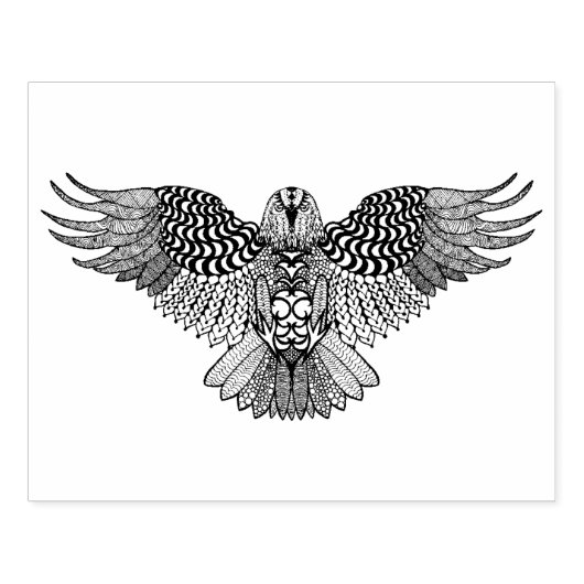 Geïnspireerde adelaar 2 rubberstempel (Afrduk)