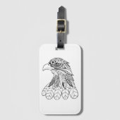 Geïnspireerde adelaar bagagelabel (Voorkant (verticaal))