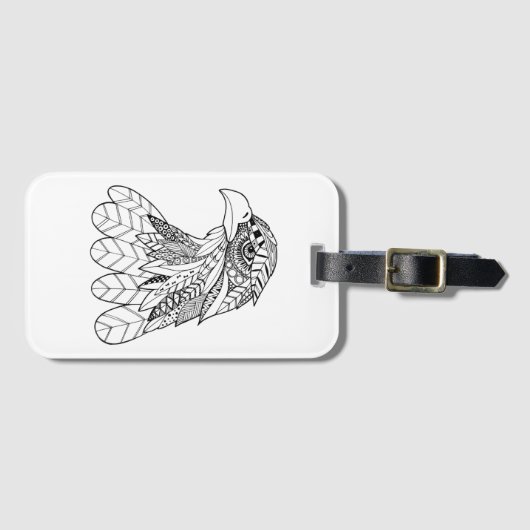 Geïnspireerde adelaar bagagelabel (Voorkant (horizontaal))