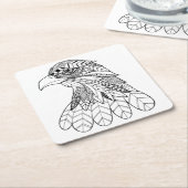 Geïnspireerde adelaar kartonnen onderzetters (Schuin)