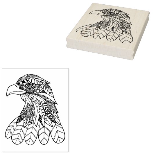 Geïnspireerde adelaar rubberstempel (Gestempeld)