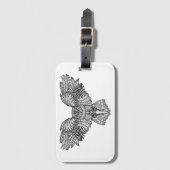 Geïnspireerde adelaarzen bagagelabel (Voorkant (verticaal))