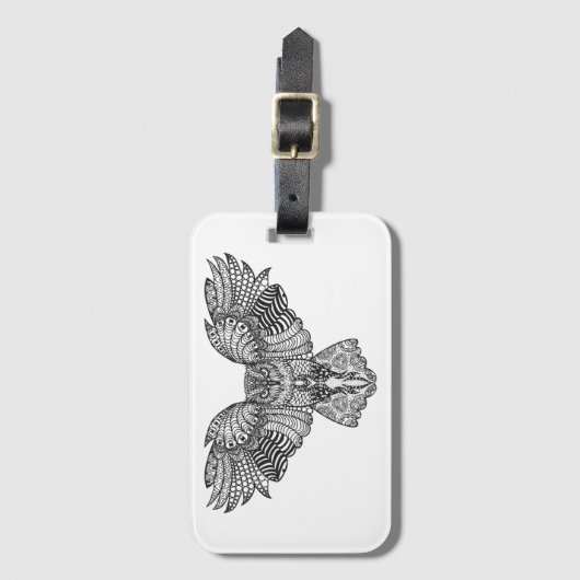 Geïnspireerde adelaarzen bagagelabel (Voorkant (verticaal))