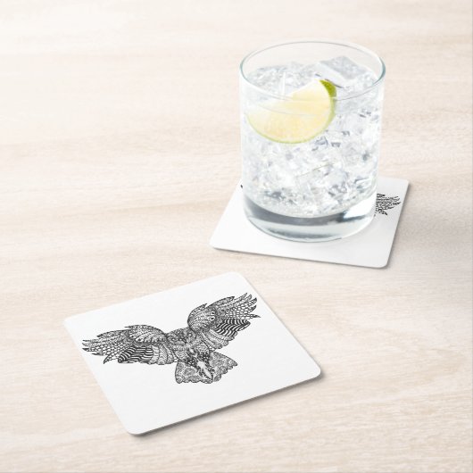 Geïnspireerde adelaarzen kartonnen onderzetters (Insitu)