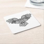 Geïnspireerde adelaarzen kartonnen onderzetters (Schuin)