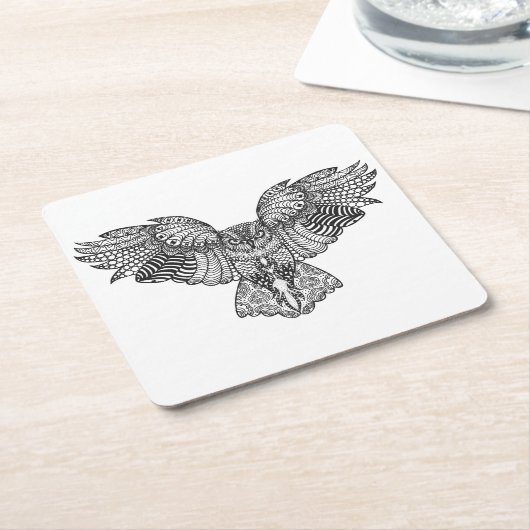 Geïnspireerde adelaarzen kartonnen onderzetters (Schuin)