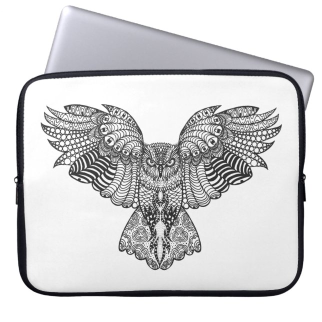 Geïnspireerde adelaarzen laptop sleeve (Voorkant)