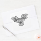 Geïnspireerde adelaarzen vierkante sticker (Envelop)