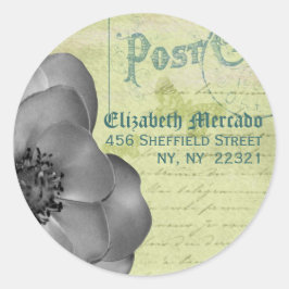 geïnspireerde adresenvelopsluiting ronde sticker