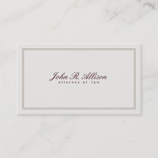  geïnspireerde advocaat bij Law Visitekaartje (Voorkant)