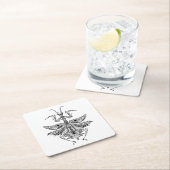 Geïnspireerde Bidsprinkhanen Kartonnen Onderzetters (Insitu)