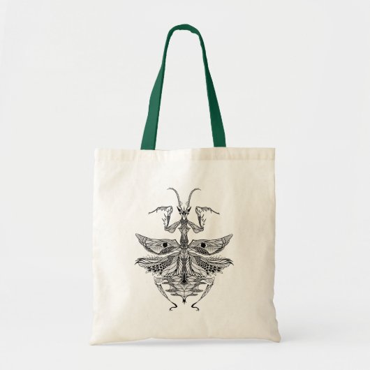 Geïnspireerde Bidsprinkhanen Tote Bag (Voorkant)