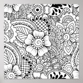 Geïnspireerde bloemen 2 poster (Voorkant)