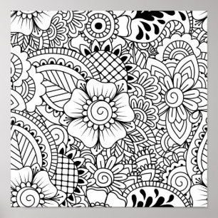 Geïnspireerde bloemen 2 poster