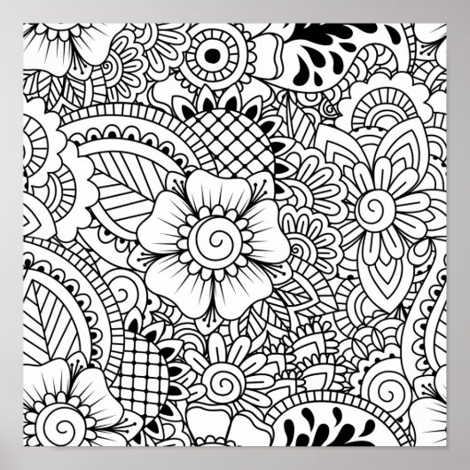 Geïnspireerde bloemen 2 poster (Voorkant)