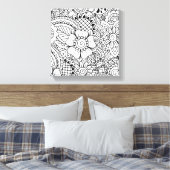 Geïnspireerde bloemen 6 canvas afdruk (Insitu (Slaapkamer))