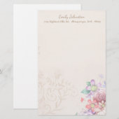 geïnspireerde bloemen - Aangepaste schrijfbenodig Briefpapier (Voorkant / Achterkant)