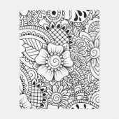 Geïnspireerde bloemen fleece deken (Voorkant)