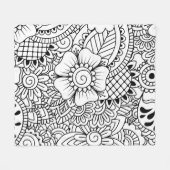 Geïnspireerde bloemen fleece deken (Voorkant (Horizontaal))